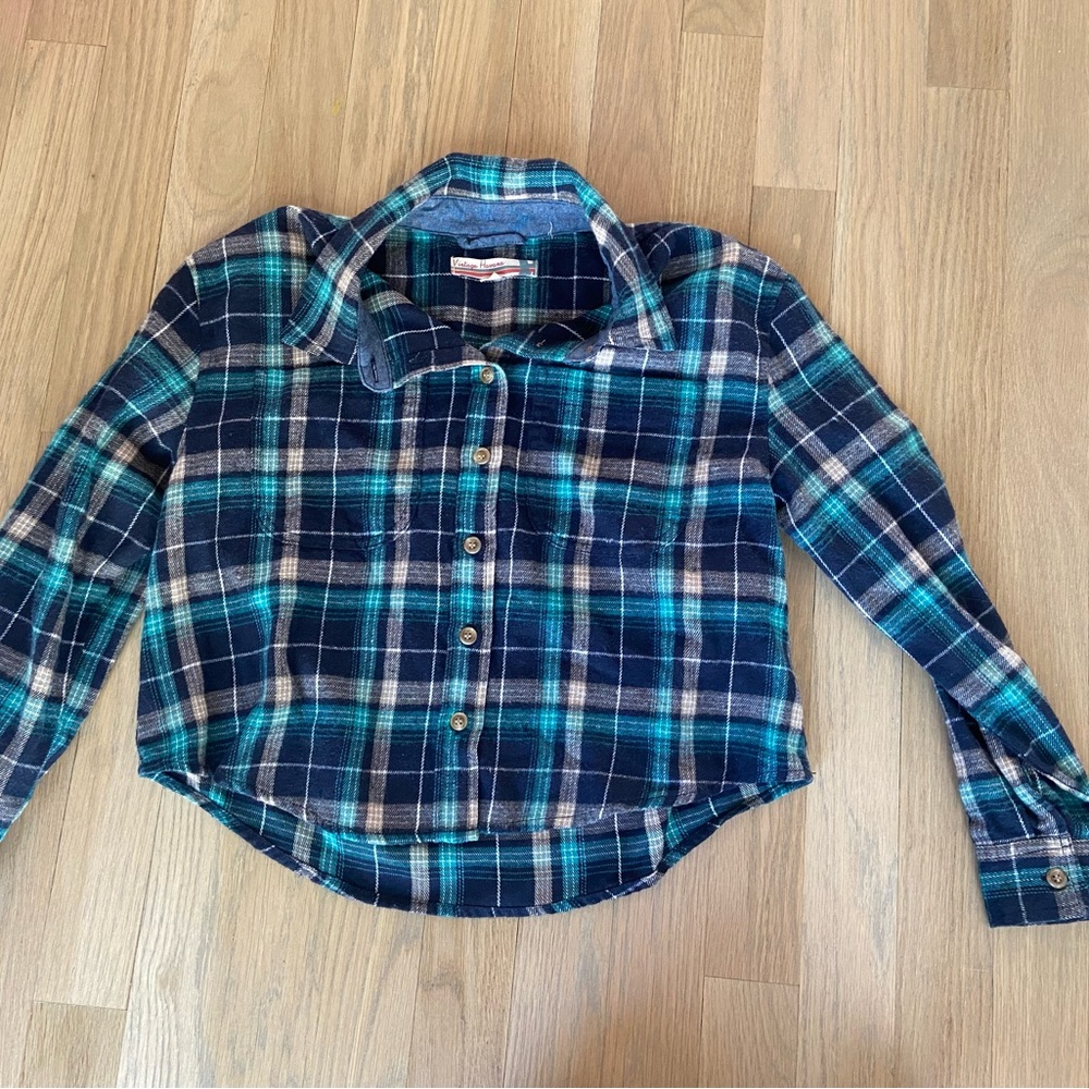 Vintage Havana cropped flannel